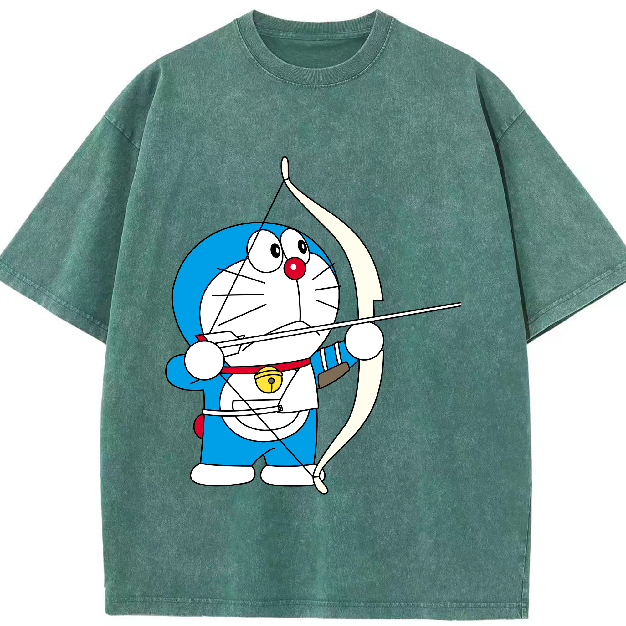 （画像用） ドラえもん Doraemon 綿100% ヴィンテージ風 半袖Tシャツ（フロントプリント）